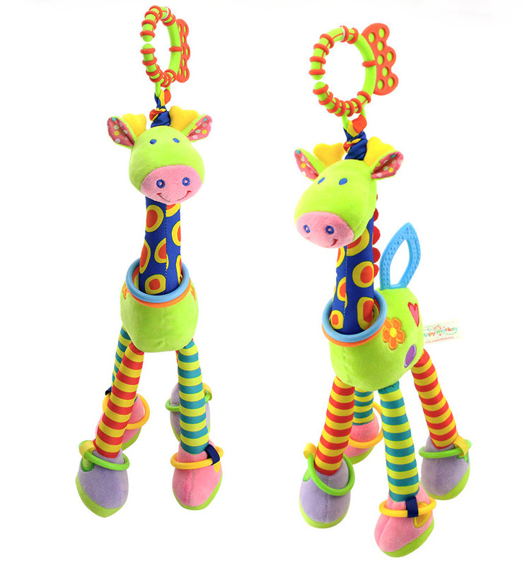Happy Monkey Plush Pram Toy - Giraffe (1)