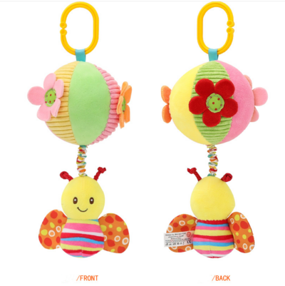 Happy Monkey Plush Pram Toy - Little Bee (1)