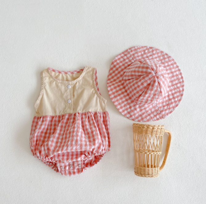 2-Piece Baby Bodysuit & Sun hat Set (1)