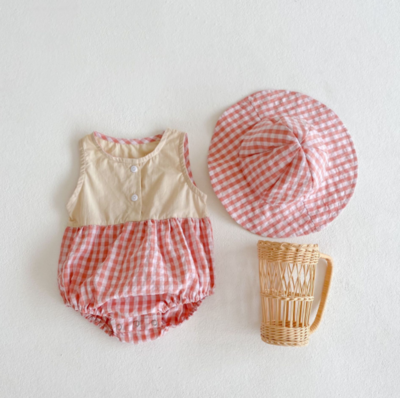 2-Piece Baby Bodysuit & Sun hat Set (1)