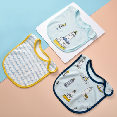 Insular 3-Pack Baby/Toddler Cotton Bibs (1)
