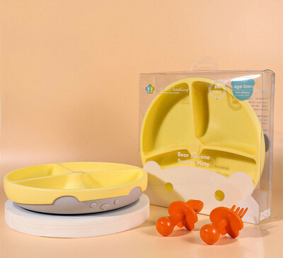 Babies Silicone Suction Plate set with Fork and Spoon (1)