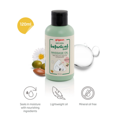 Natural Botanical Baby Massage Oil 120ml (1)