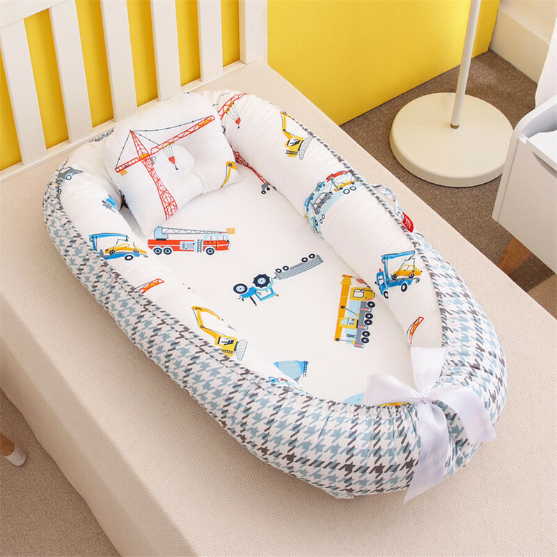 Newborn Baby Reversible Nest Bed/Sleeping Pod - Vehicles (1)