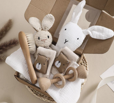 Newborn Baby 6 Piece Giftbox - Bunny White (1)
