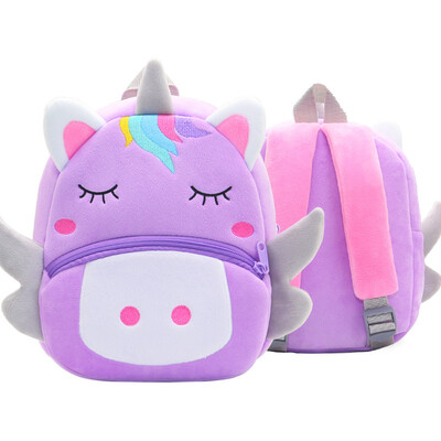 Kids Plush Backpack Animal Cartoon Daycare Bags 2-4 years - Unicorn (1)