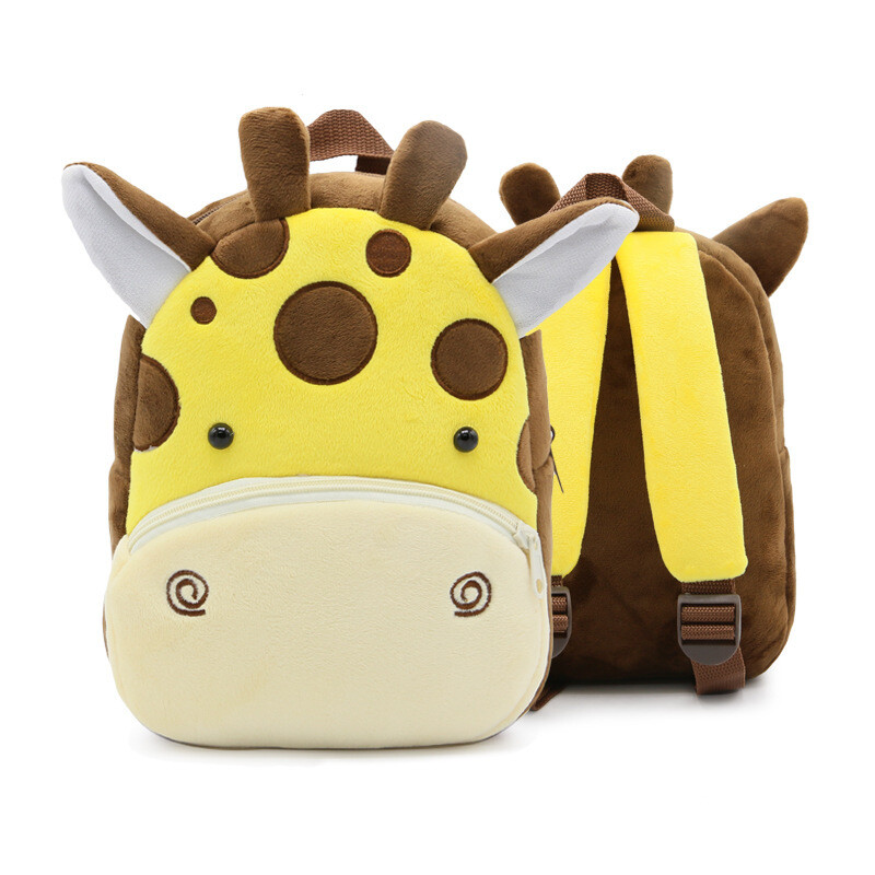 Kids Plush Backpack Animal Cartoon Daycare Bags 2-4 years - Giraffe (1)