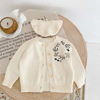 Baby Girl's Cardigan Embroidered Floral (1)