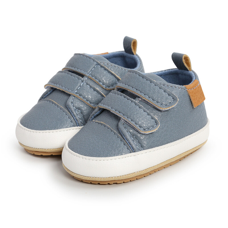 MyGGPP Baby PU Leather Shoes First Walkers - Blue (1)