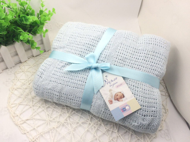 Cotton Cellular Baby Blanket (1)