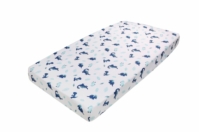 3-Piece Cot Bedding Set - Dinosaur Blue (6)