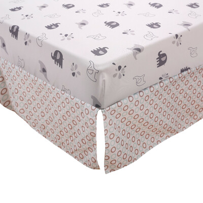 3-Piece Cot Bedding Set - Elephant Grey (5)