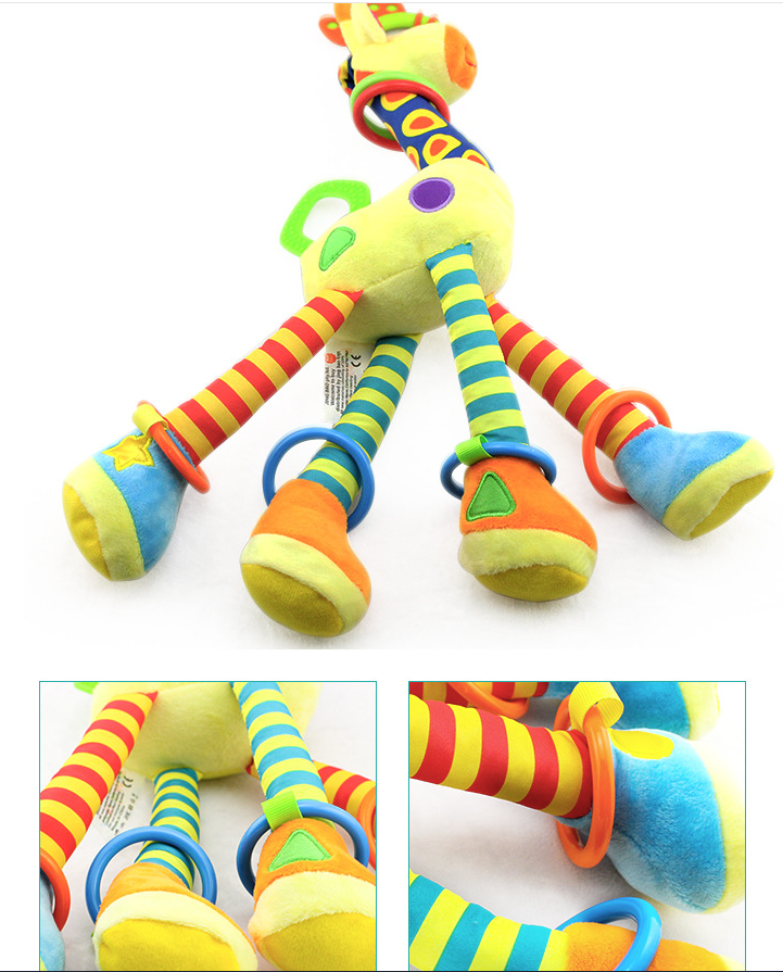 Happy Monkey Plush Pram Toy - Giraffe (2)