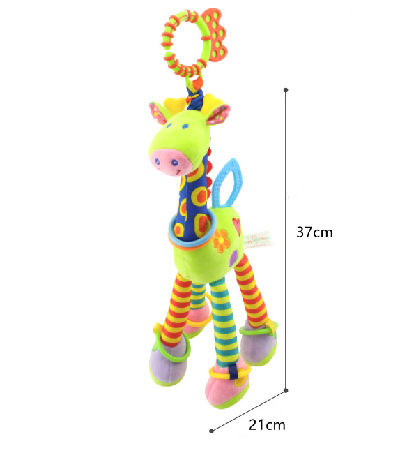 Happy Monkey Plush Pram Toy - Giraffe (5)