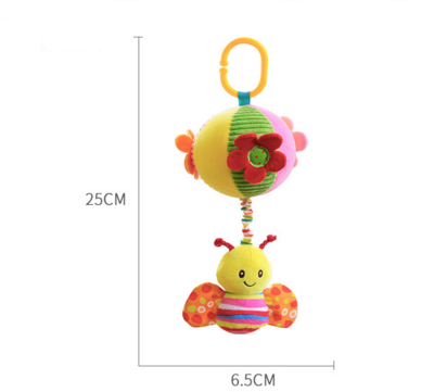 Happy Monkey Plush Pram Toy - Little Bee (6)