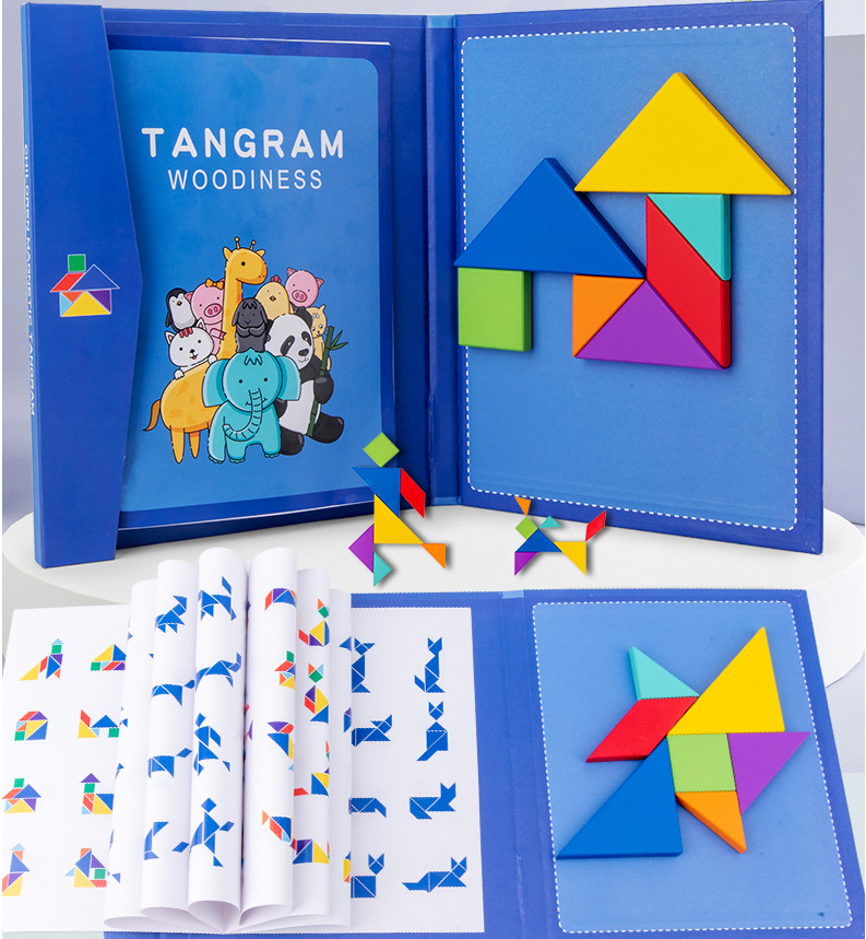Kids Tangram Magnetic Wooden Puzzles (2)