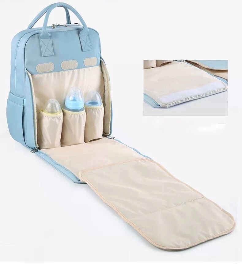 Insular Waterproof Nursery Nappy Bag/ Mummy Backpack - Sky Blue (3)