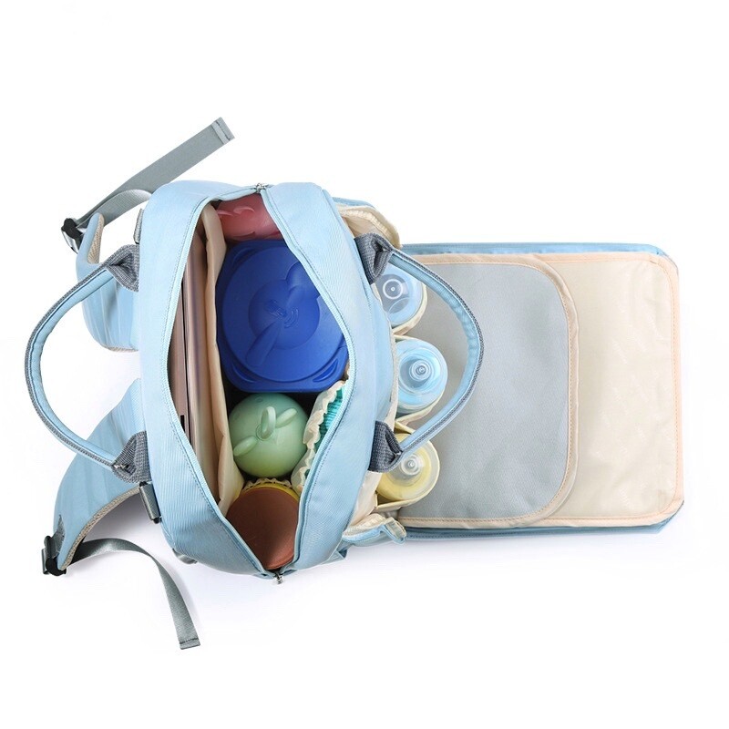 Insular Waterproof Nursery Nappy Bag/ Mummy Backpack - Sky Blue (5)