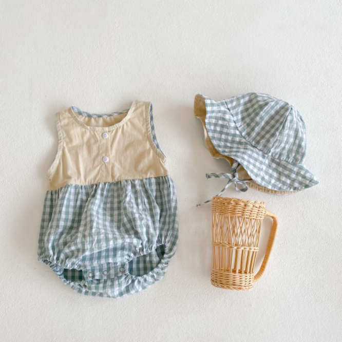 2-Piece Baby Bodysuit & Sun hat Set (7)