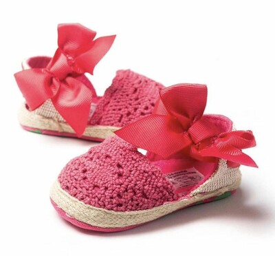 MyGGPP Baby Girl Broderie Sandals - Bow design (2)