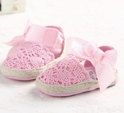 MyGGPP Baby Girl Broderie Sandals - Bow design (4)