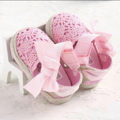 MyGGPP Baby Girl Broderie Sandals - Bow design (5)