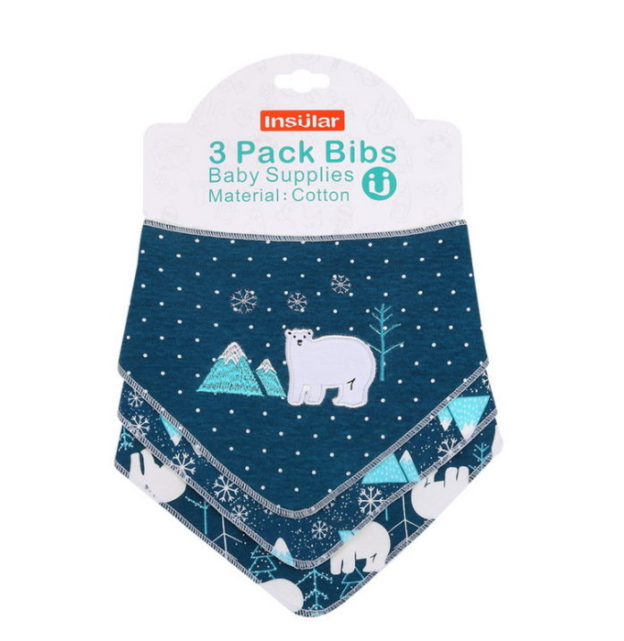 Insular 3-Pack Baby/Toddler Bandana Bibs (5)