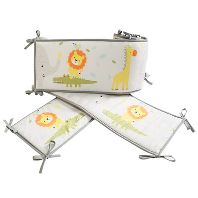 4-Sides Baby Crib Bumpers - Animal Zoo (4)