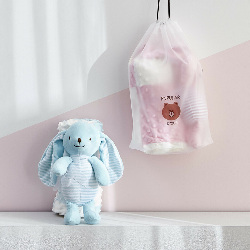 2-Piece Baby Cot Blanket & Comforter Toy Set - Pink (3)