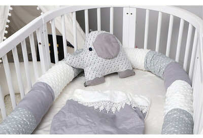 Newborn Crib Bumper Protector /Kids Pillow Cushion 1.2m (4)