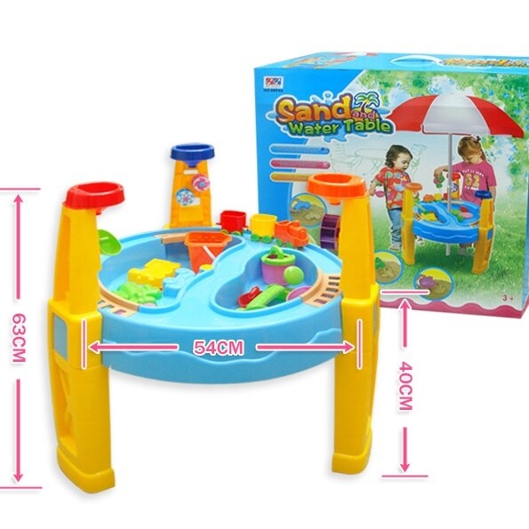 Kids Sand and Water Table Play Set 26 piece with Umbrella (3)