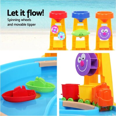 Kids Sand and Water Table Play Set 26 piece with Umbrella (5)