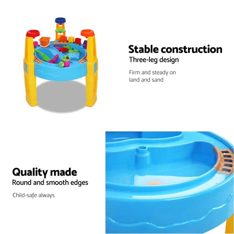 Kids Sand and Water Table Play Set 26 piece with Umbrella (6)