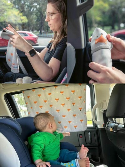 Car Window Sunshade Magnetic Curtain Detachable (2)