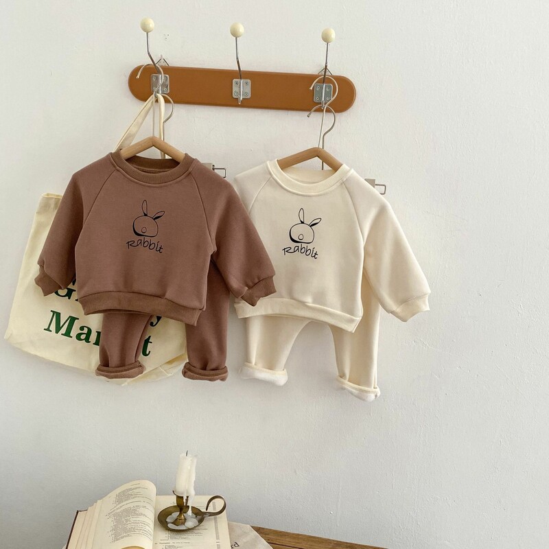 Baby 2-Piece Set Sweatshirt and Sweatpants Brown (3)