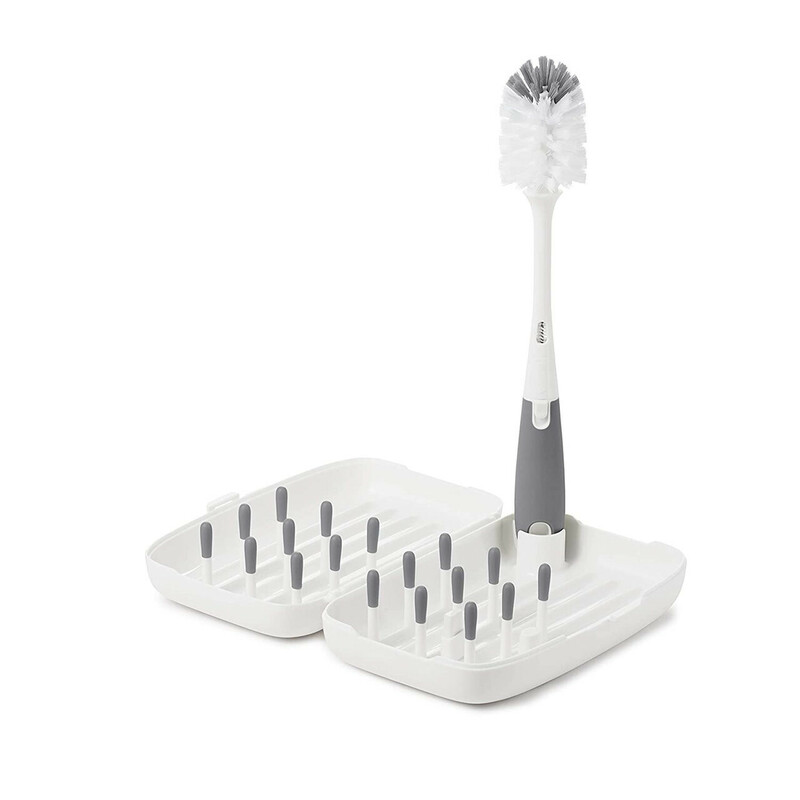 OXO Tot Travel Size Drying Rack with Bottle Brush - Grey (2)