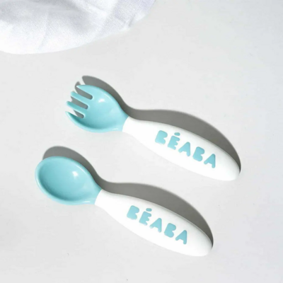 Beaba 2nd Stage Training Fork & Spoon - Blue (2)