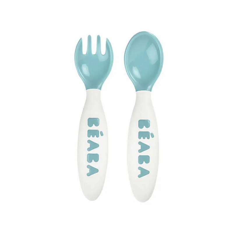 Beaba 2nd Stage Training Fork & Spoon - Blue (3)