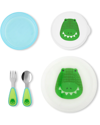 Skip Hop Zoo Clark Crocodile Mealtime Set (2)