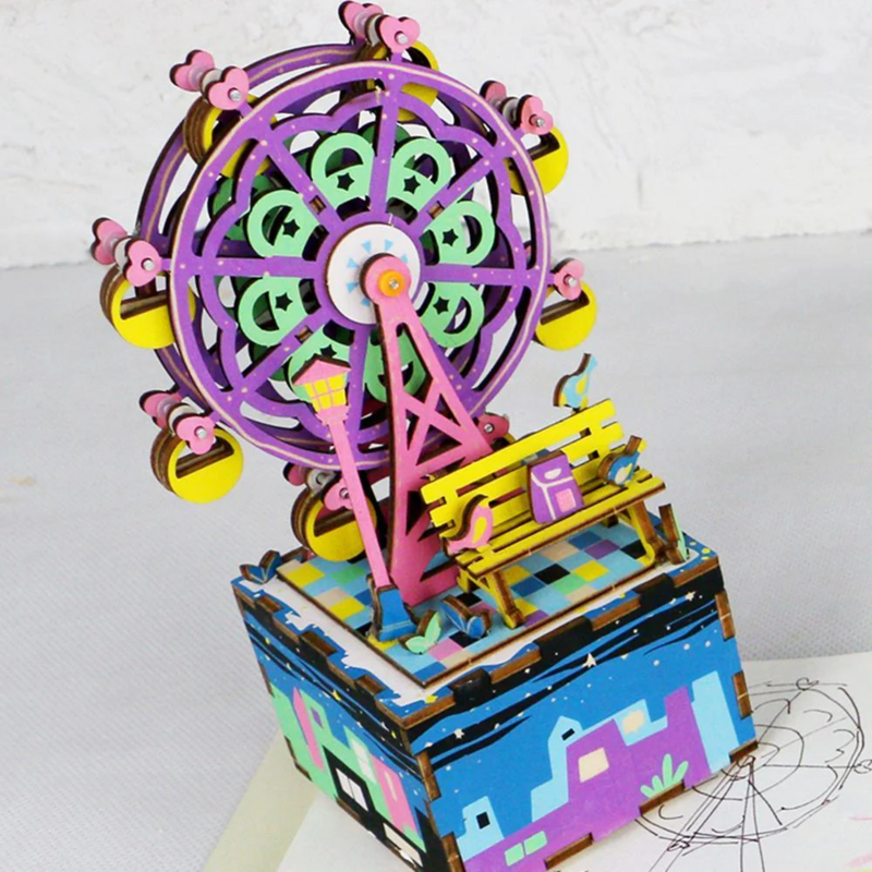Robotime DIY Music Box-Ferris Wheel (4)