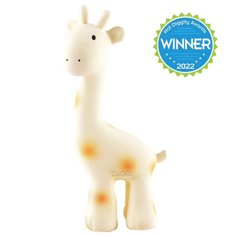 MY 1st Tikiri Safari - Giraffe - Natural Rubber Baby Rattle and Bath Toy, GIFT BOX (2)