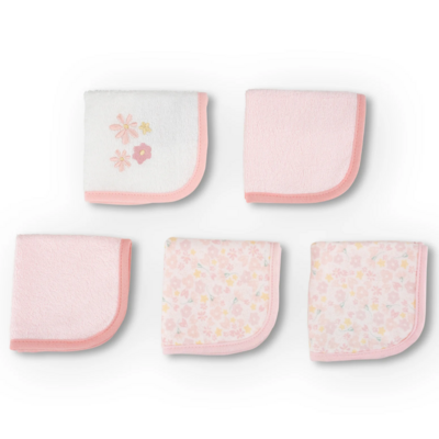 The Little Linen Towelling Washer 5 Pack - Ballerina Bunny (2)