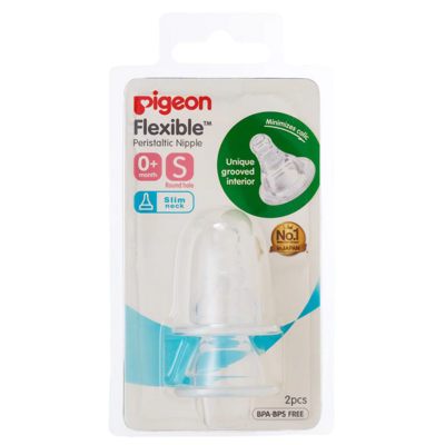 Pigeon Flexible Peristaltic Slim-Neck Teats 2pcs (2)