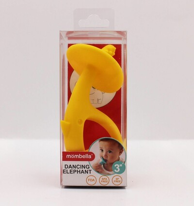 Mombella Dancing Elephant Teether - Lemon (3)