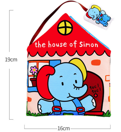 Lakarose Baby's First Black &White Sensory Book - Elephant Simon (7)