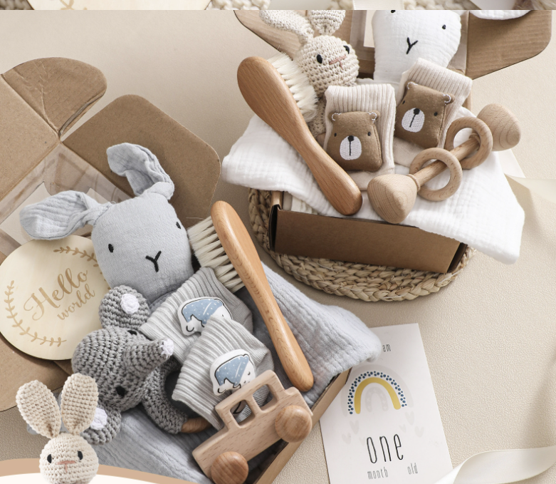 Newborn Baby 6 Piece Giftbox - Bunny Grey (3)