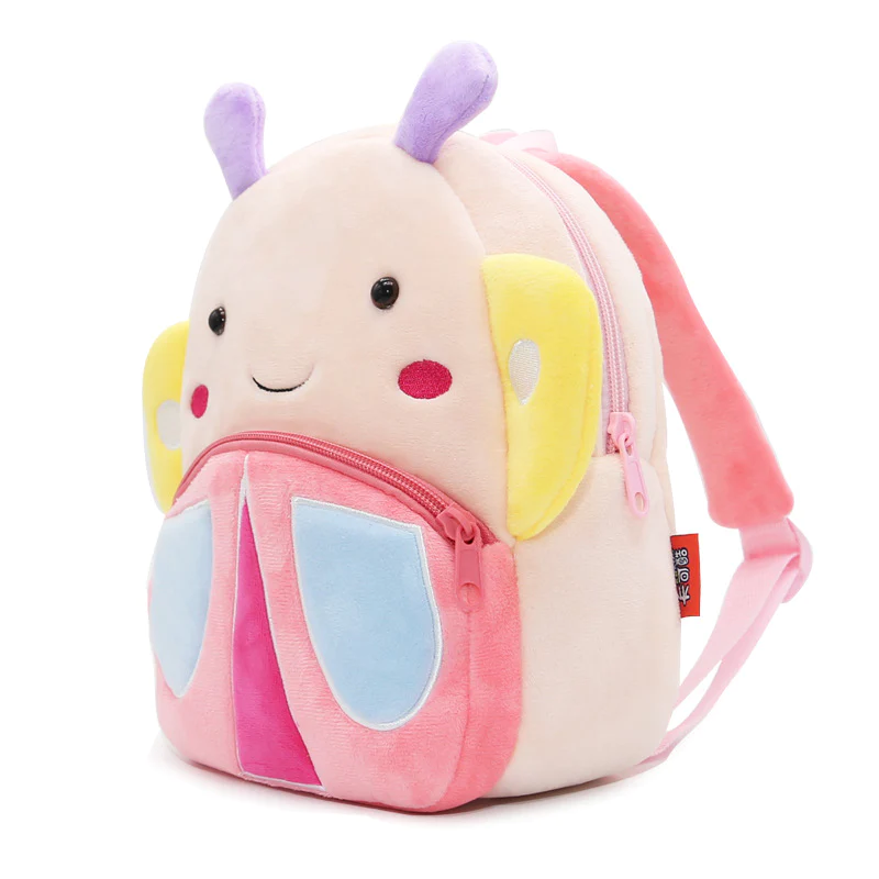 Kids Plush Backpack Animal Cartoon Daycare Bags 2-4 years - Butterfly (3)