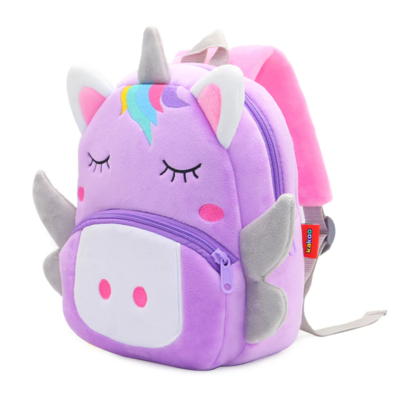Kids Plush Backpack Animal Cartoon Daycare Bags 2-4 years - Unicorn (2)