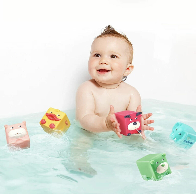 Babycare Silicone Building Blocks Bath Floating Toy (2)