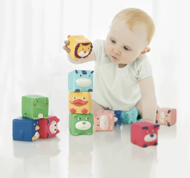 Babycare Silicone Building Blocks Bath Floating Toy (5)